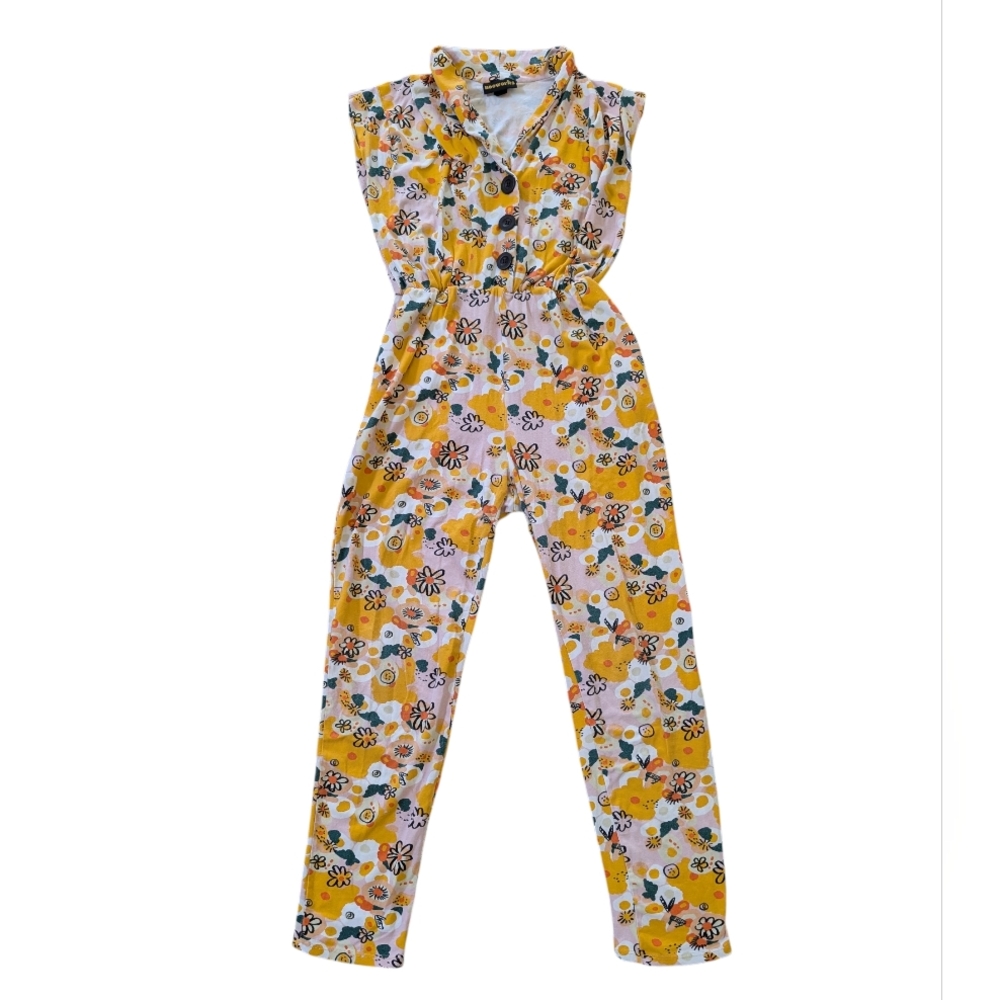 Nooworks Floral Yellow Jumpsuit XS
